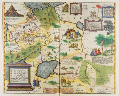 Karte des Russischen Reiches, 1588 von Abraham Ortelius